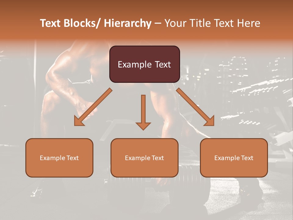 A Man Doing Push Ups In A Gym PowerPoint Template