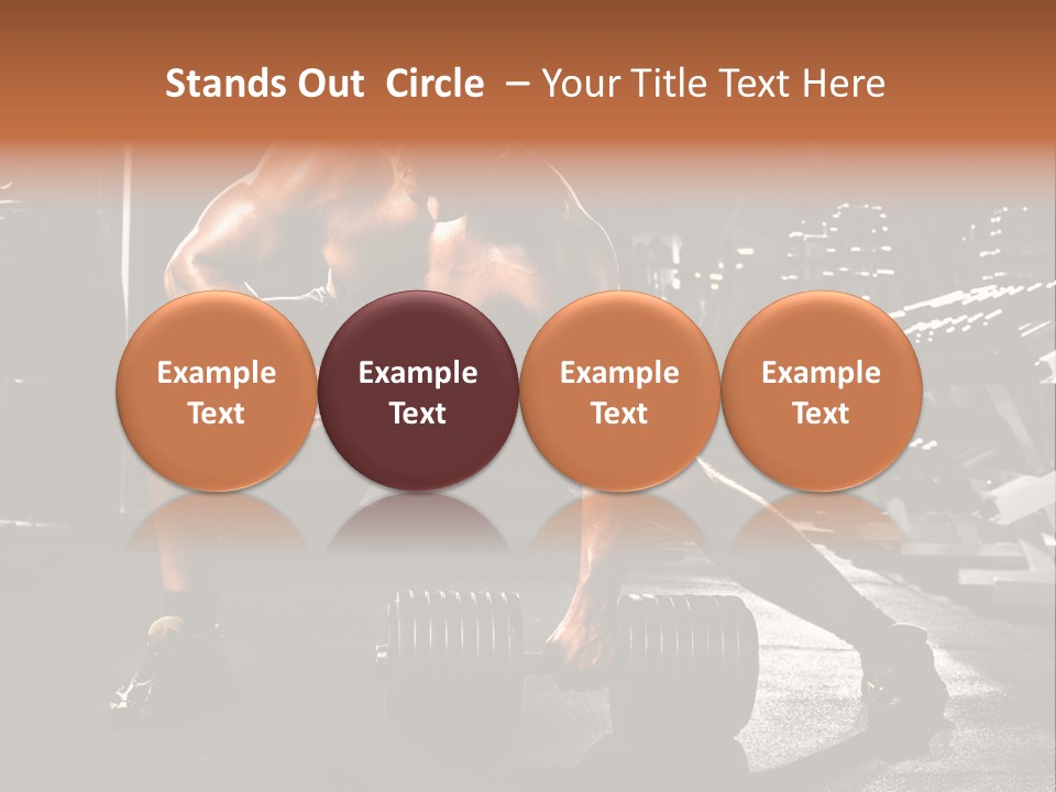 A Man Doing Push Ups In A Gym PowerPoint Template