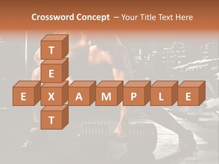 A Man Doing Push Ups In A Gym PowerPoint Template