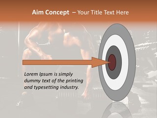 A Man Doing Push Ups In A Gym PowerPoint Template