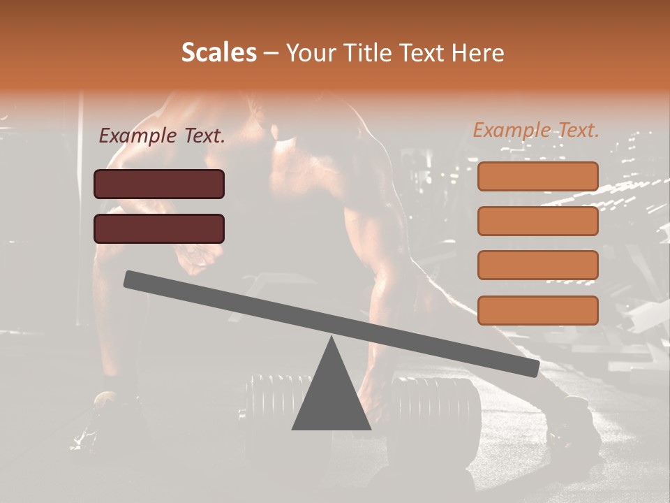 A Man Doing Push Ups In A Gym PowerPoint Template