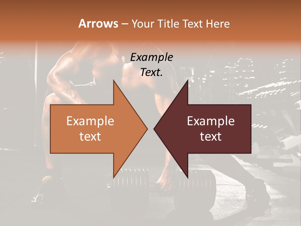 A Man Doing Push Ups In A Gym PowerPoint Template