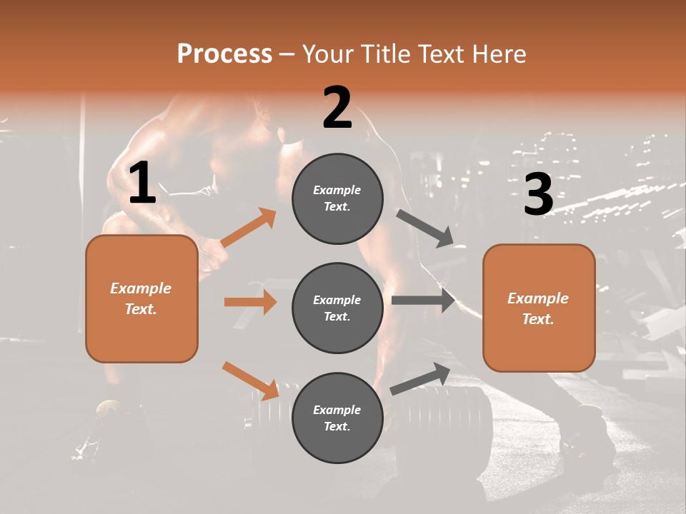 A Man Doing Push Ups In A Gym PowerPoint Template