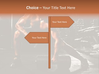 A Man Doing Push Ups In A Gym PowerPoint Template