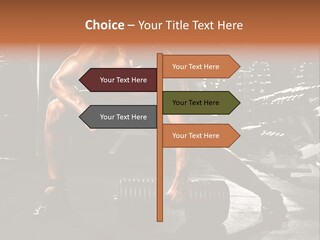 A Man Doing Push Ups In A Gym PowerPoint Template