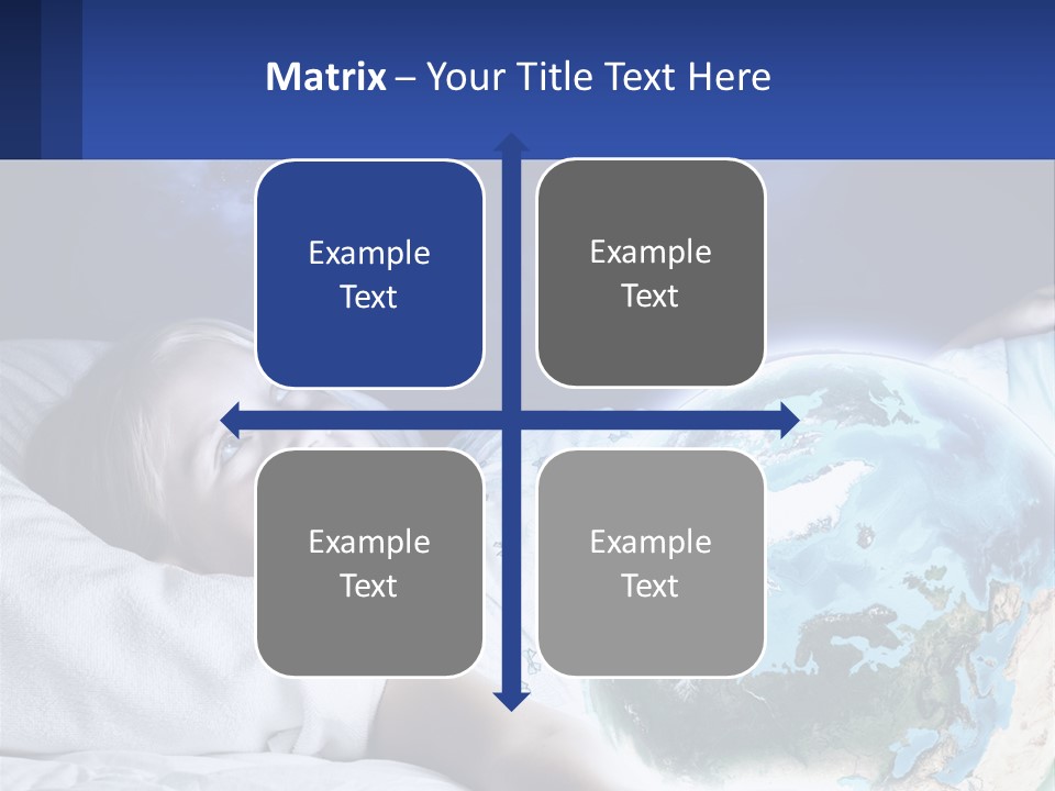 A Little Girl Laying In Bed With The Earth In Her Hands PowerPoint Template