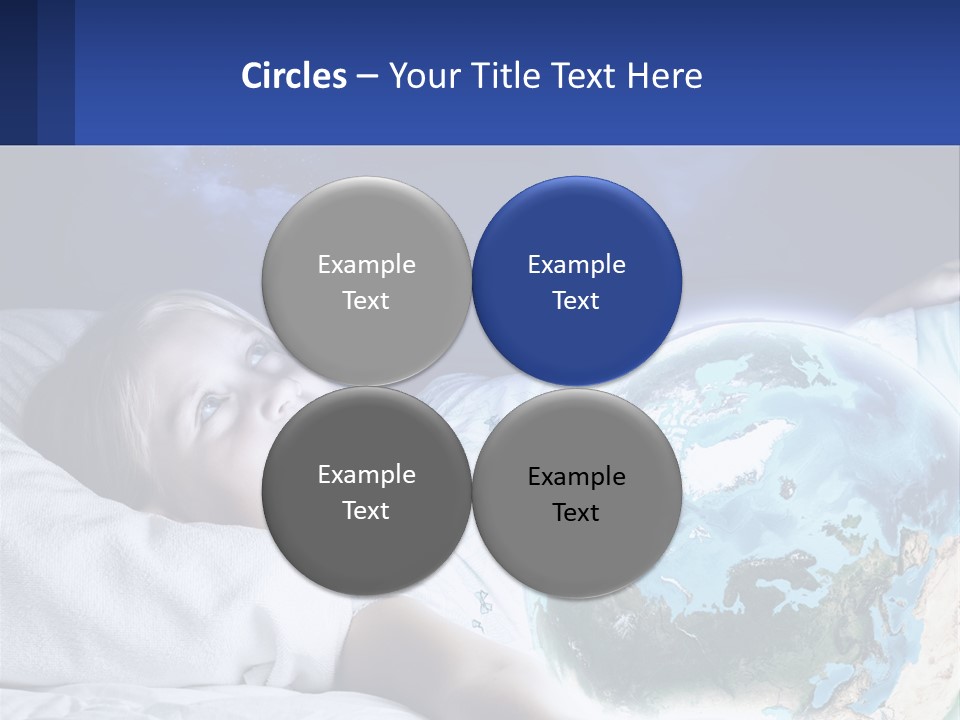 A Little Girl Laying In Bed With The Earth In Her Hands PowerPoint Template