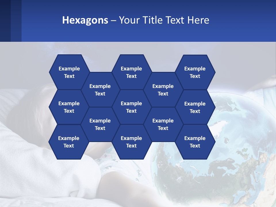 A Little Girl Laying In Bed With The Earth In Her Hands PowerPoint Template