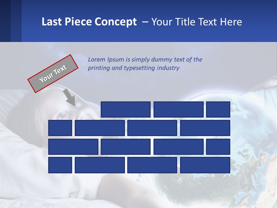 A Little Girl Laying In Bed With The Earth In Her Hands PowerPoint Template