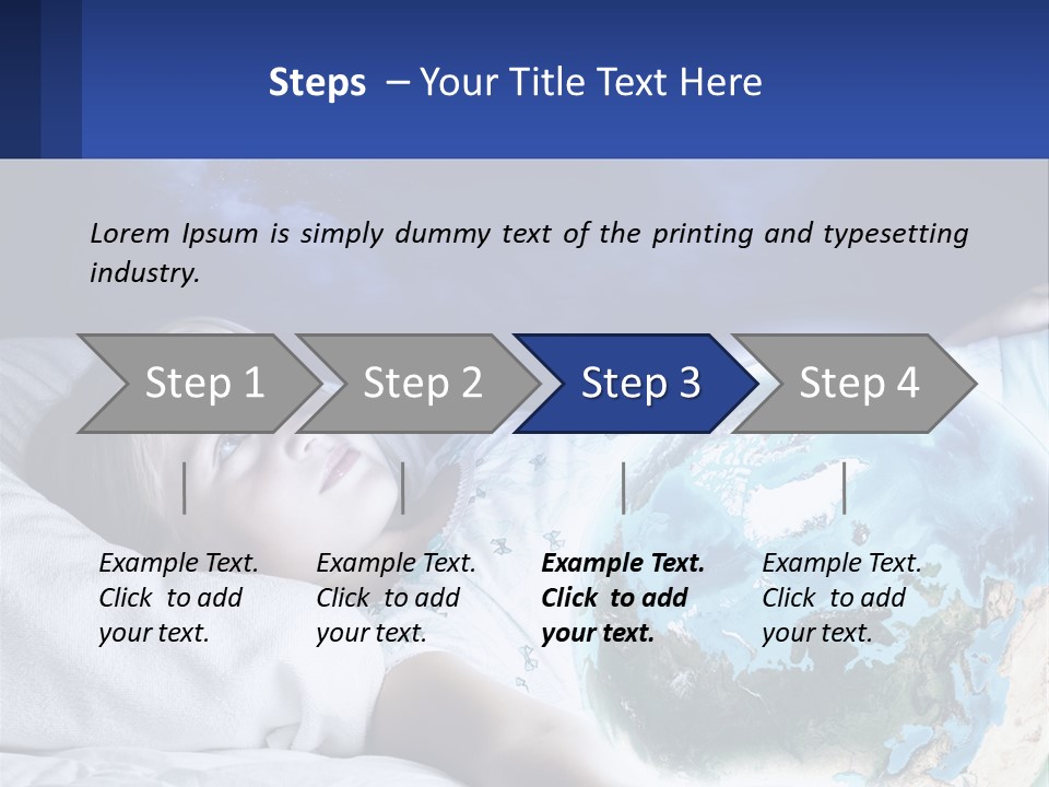 A Little Girl Laying In Bed With The Earth In Her Hands PowerPoint Template