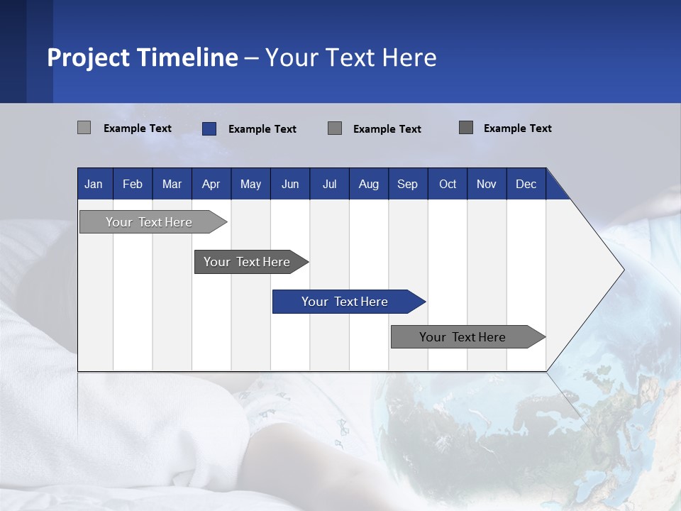 A Little Girl Laying In Bed With The Earth In Her Hands PowerPoint Template