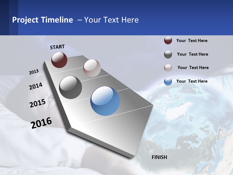 A Little Girl Laying In Bed With The Earth In Her Hands PowerPoint Template