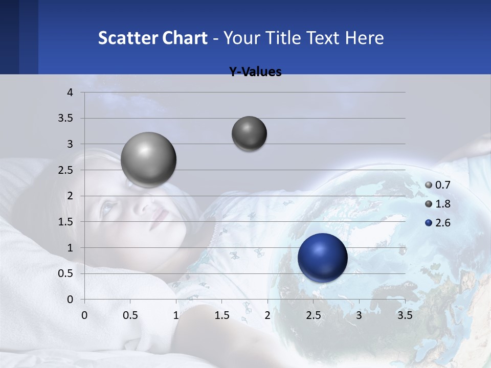 A Little Girl Laying In Bed With The Earth In Her Hands PowerPoint Template
