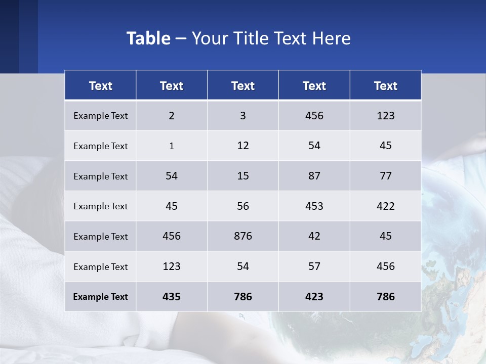 A Little Girl Laying In Bed With The Earth In Her Hands PowerPoint Template