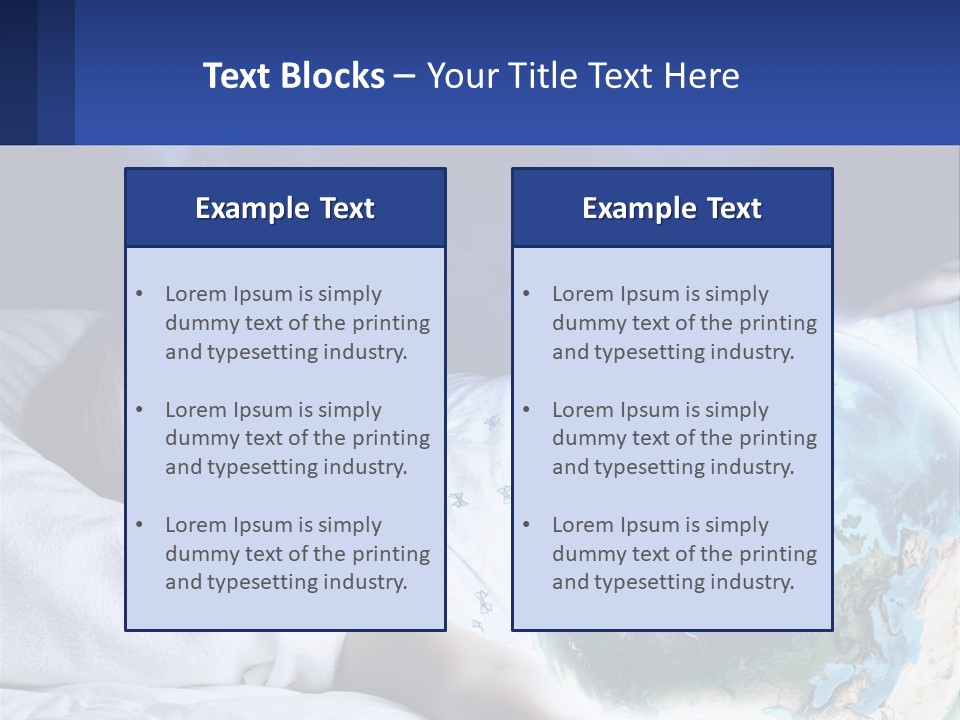 A Little Girl Laying In Bed With The Earth In Her Hands PowerPoint Template