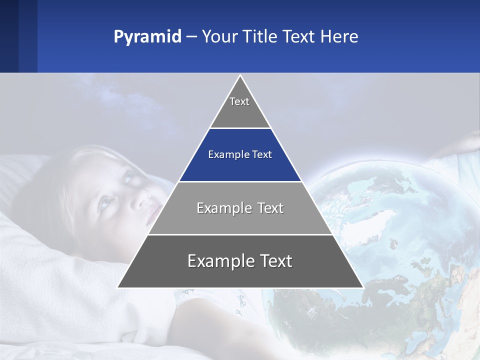 A Little Girl Laying In Bed With The Earth In Her Hands PowerPoint Template