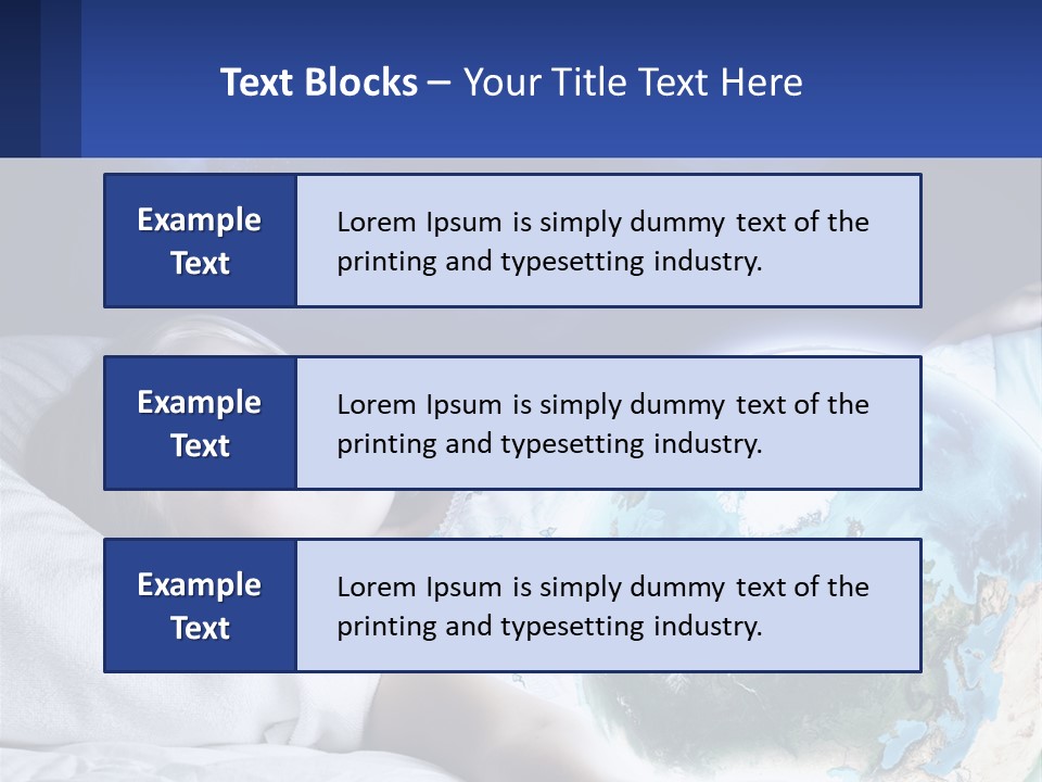 A Little Girl Laying In Bed With The Earth In Her Hands PowerPoint Template