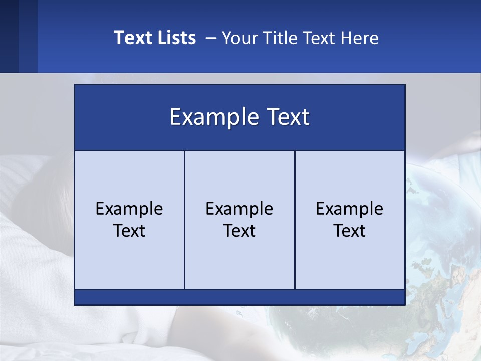 A Little Girl Laying In Bed With The Earth In Her Hands PowerPoint Template