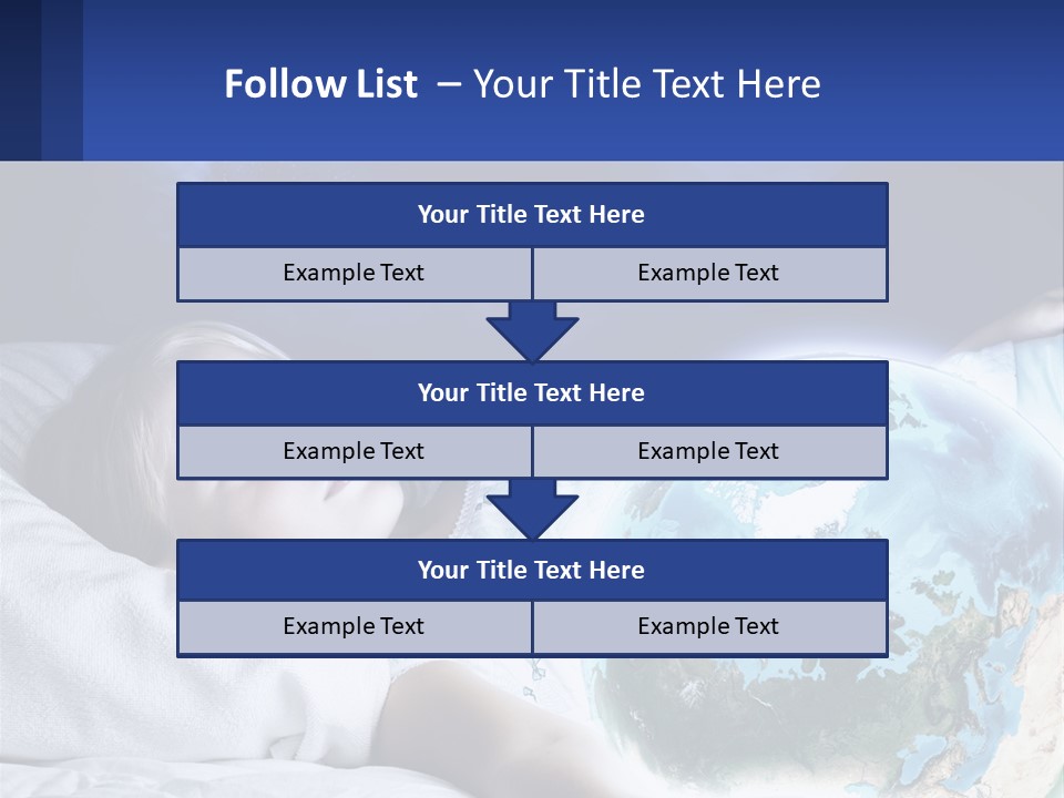 A Little Girl Laying In Bed With The Earth In Her Hands PowerPoint Template