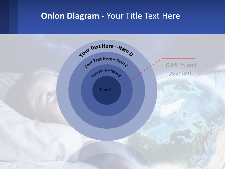 A Little Girl Laying In Bed With The Earth In Her Hands PowerPoint Template