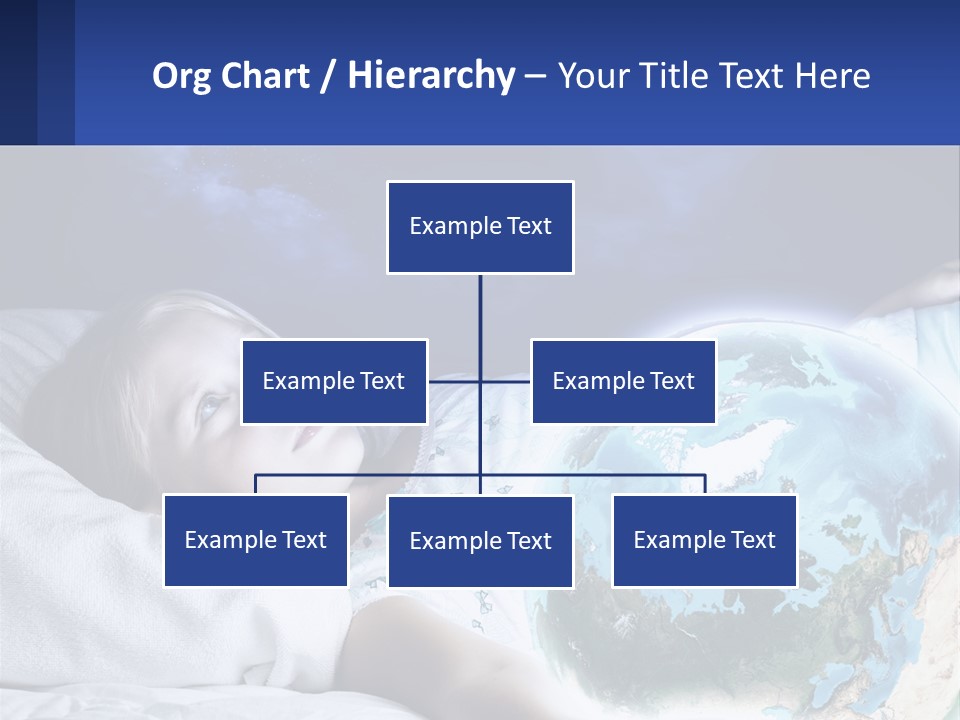 A Little Girl Laying In Bed With The Earth In Her Hands PowerPoint Template