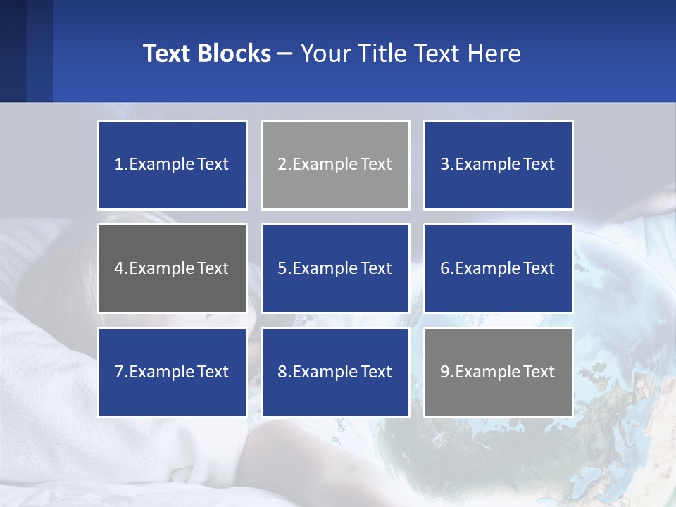 A Little Girl Laying In Bed With The Earth In Her Hands PowerPoint Template