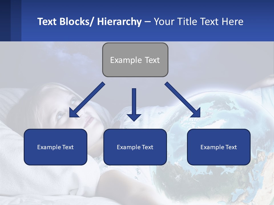 A Little Girl Laying In Bed With The Earth In Her Hands PowerPoint Template