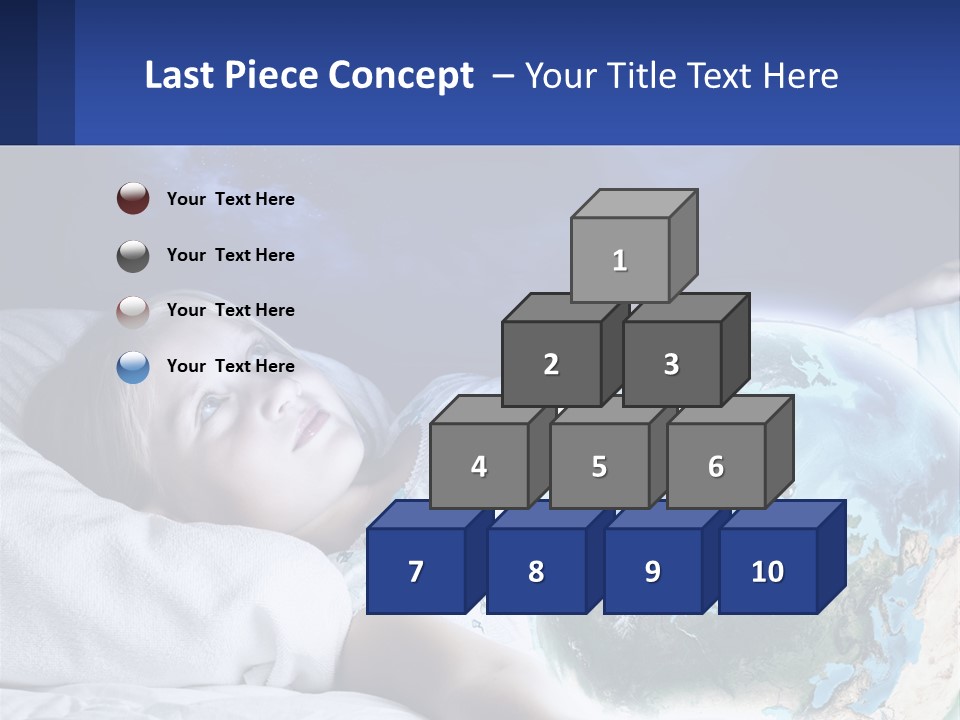 A Little Girl Laying In Bed With The Earth In Her Hands PowerPoint Template