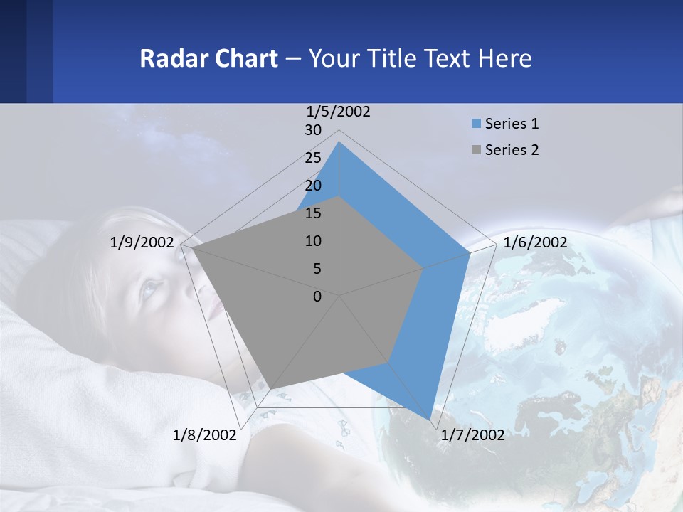 A Little Girl Laying In Bed With The Earth In Her Hands PowerPoint Template