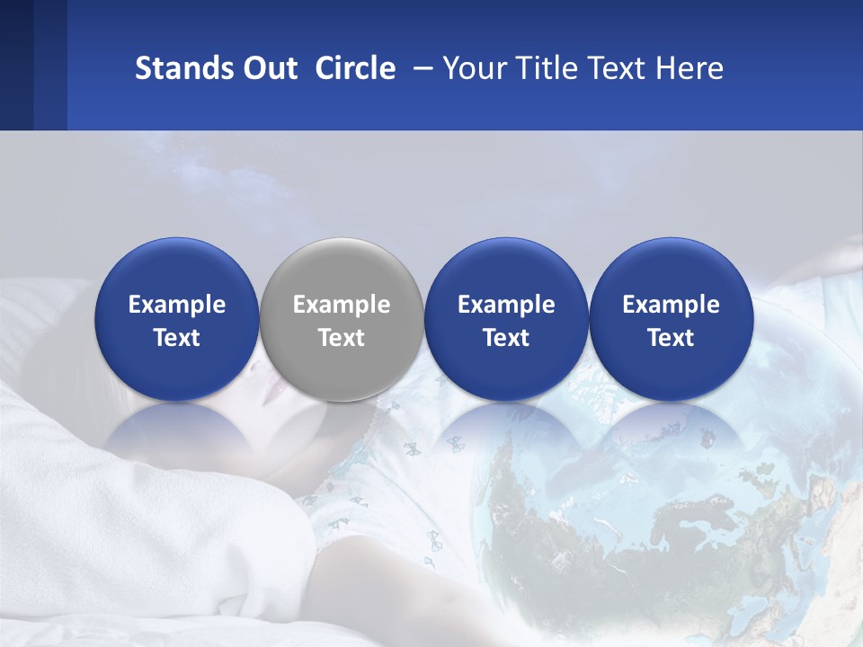 A Little Girl Laying In Bed With The Earth In Her Hands PowerPoint Template