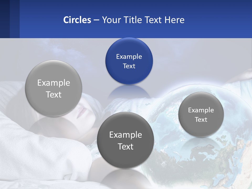 A Little Girl Laying In Bed With The Earth In Her Hands PowerPoint Template