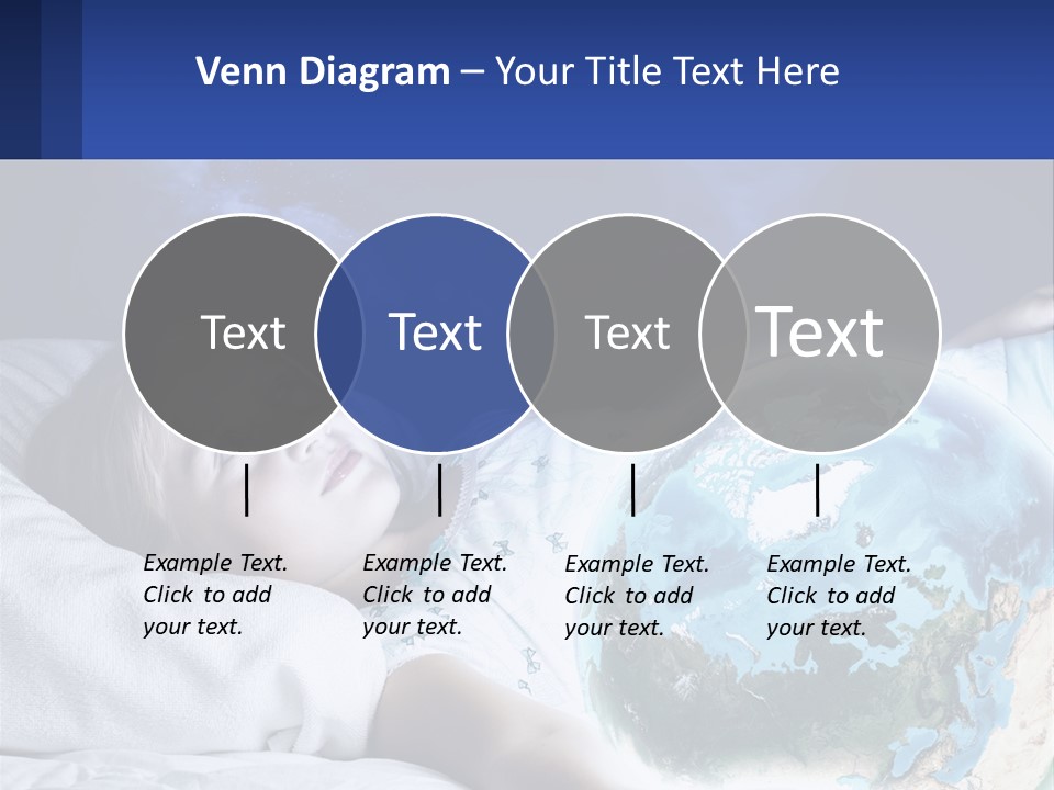 A Little Girl Laying In Bed With The Earth In Her Hands PowerPoint Template
