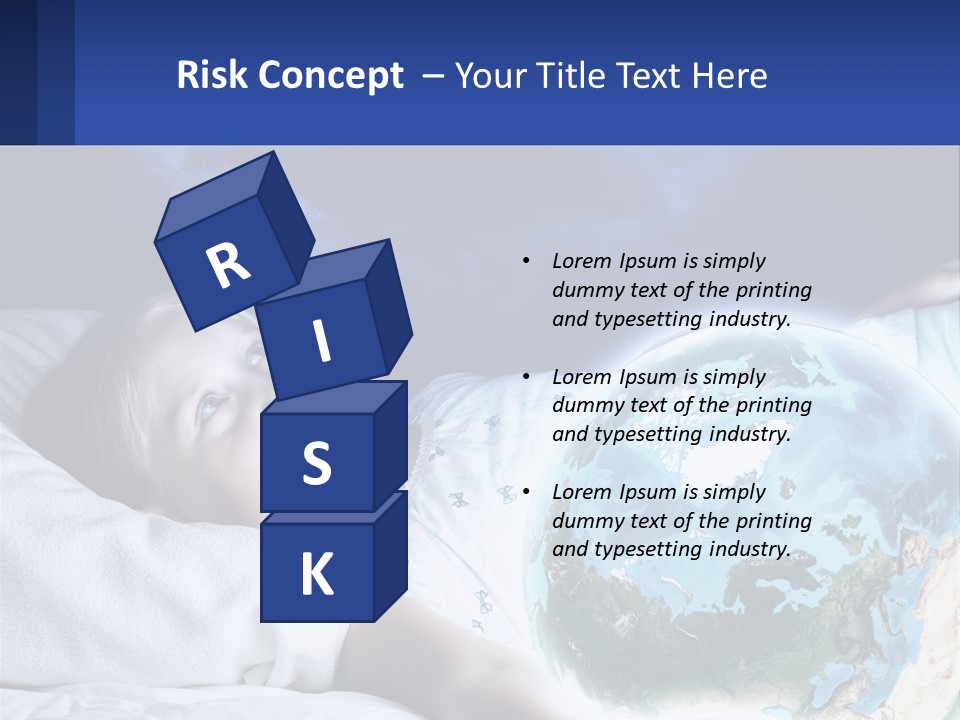 A Little Girl Laying In Bed With The Earth In Her Hands PowerPoint Template