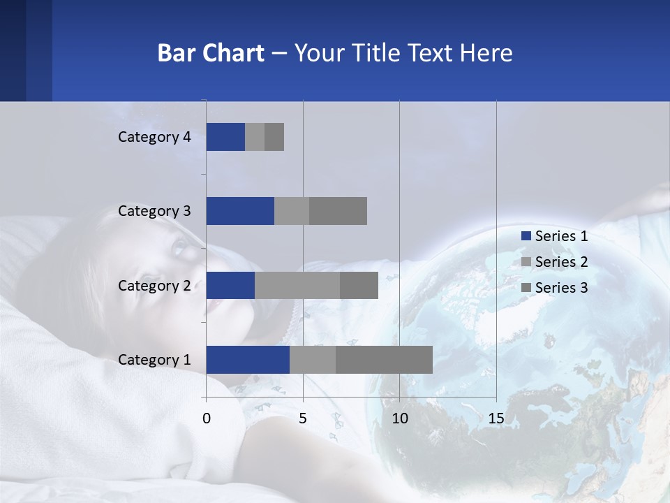 A Little Girl Laying In Bed With The Earth In Her Hands PowerPoint Template