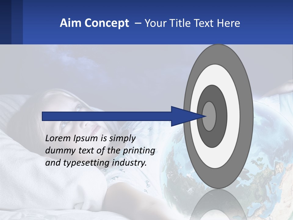 A Little Girl Laying In Bed With The Earth In Her Hands PowerPoint Template