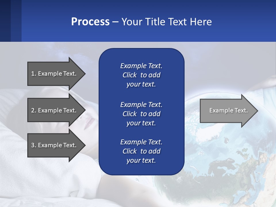 A Little Girl Laying In Bed With The Earth In Her Hands PowerPoint Template