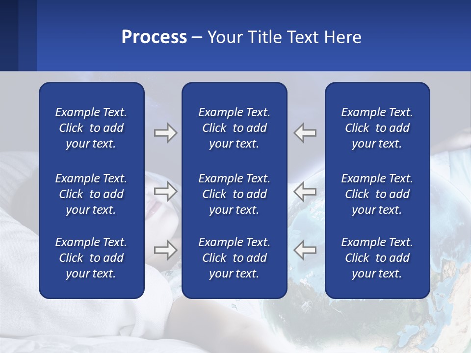 A Little Girl Laying In Bed With The Earth In Her Hands PowerPoint Template