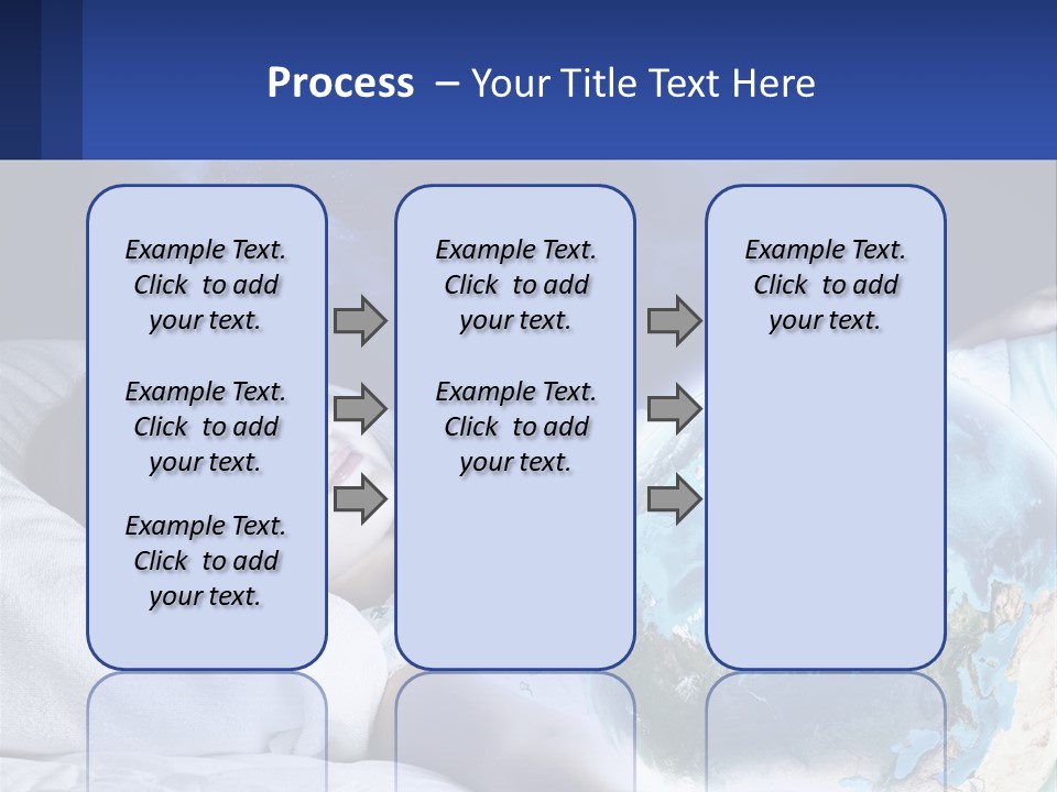 A Little Girl Laying In Bed With The Earth In Her Hands PowerPoint Template