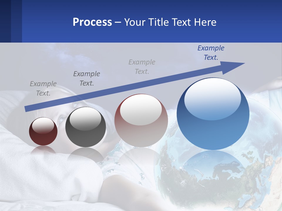 A Little Girl Laying In Bed With The Earth In Her Hands PowerPoint Template