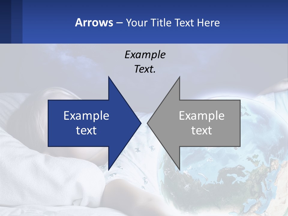 A Little Girl Laying In Bed With The Earth In Her Hands PowerPoint Template