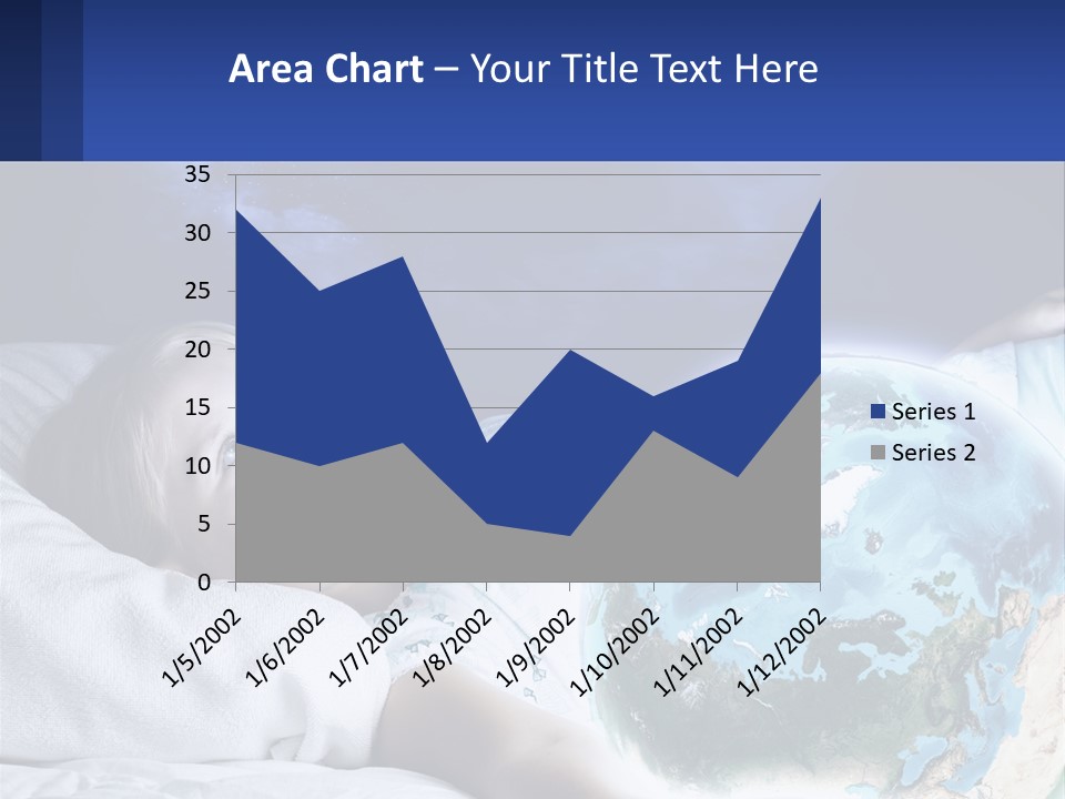 A Little Girl Laying In Bed With The Earth In Her Hands PowerPoint Template