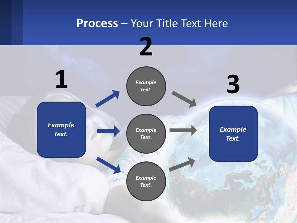 A Little Girl Laying In Bed With The Earth In Her Hands PowerPoint Template
