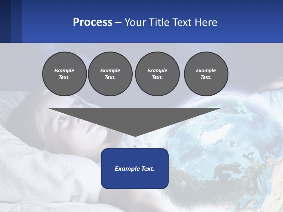 A Little Girl Laying In Bed With The Earth In Her Hands PowerPoint Template