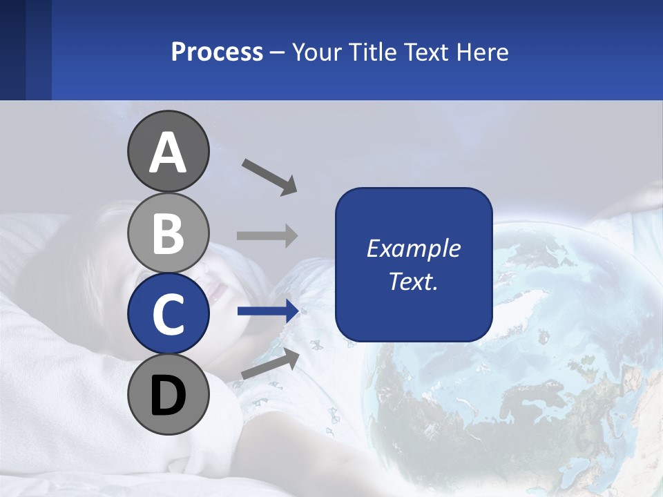 A Little Girl Laying In Bed With The Earth In Her Hands PowerPoint Template