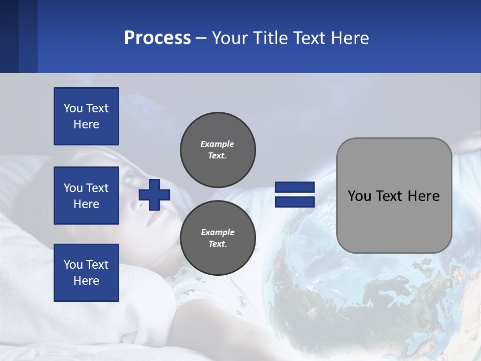 A Little Girl Laying In Bed With The Earth In Her Hands PowerPoint Template