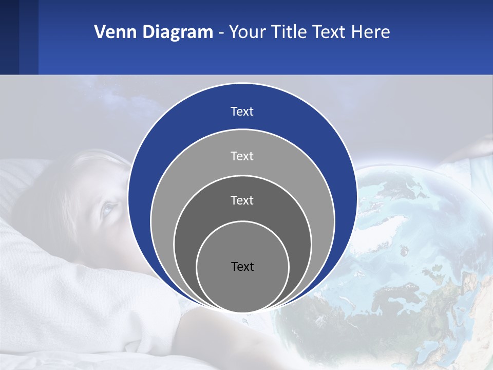 A Little Girl Laying In Bed With The Earth In Her Hands PowerPoint Template