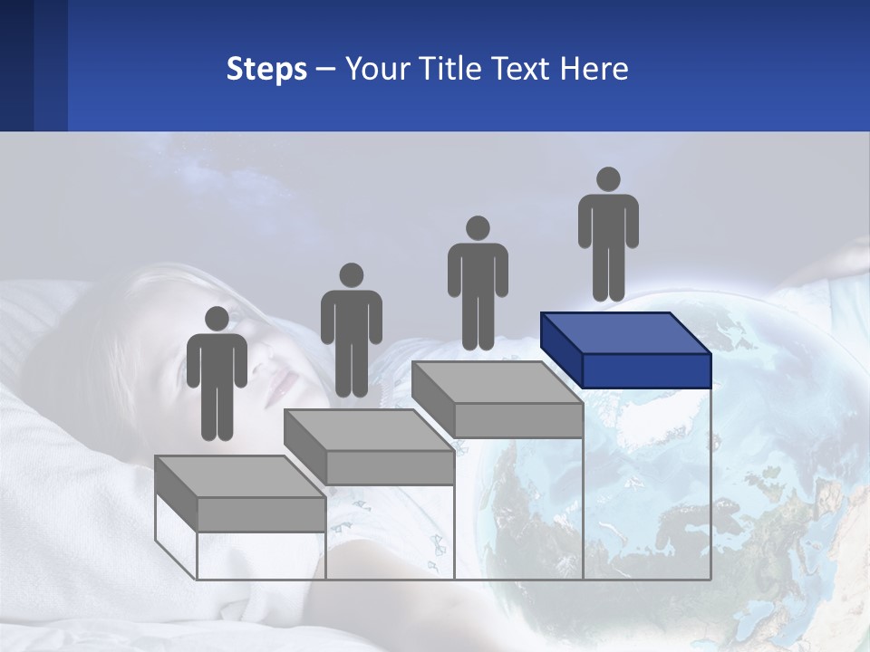 A Little Girl Laying In Bed With The Earth In Her Hands PowerPoint Template