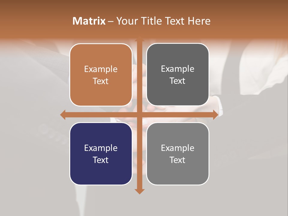 A Group Of People Putting Their Hands Together PowerPoint Template