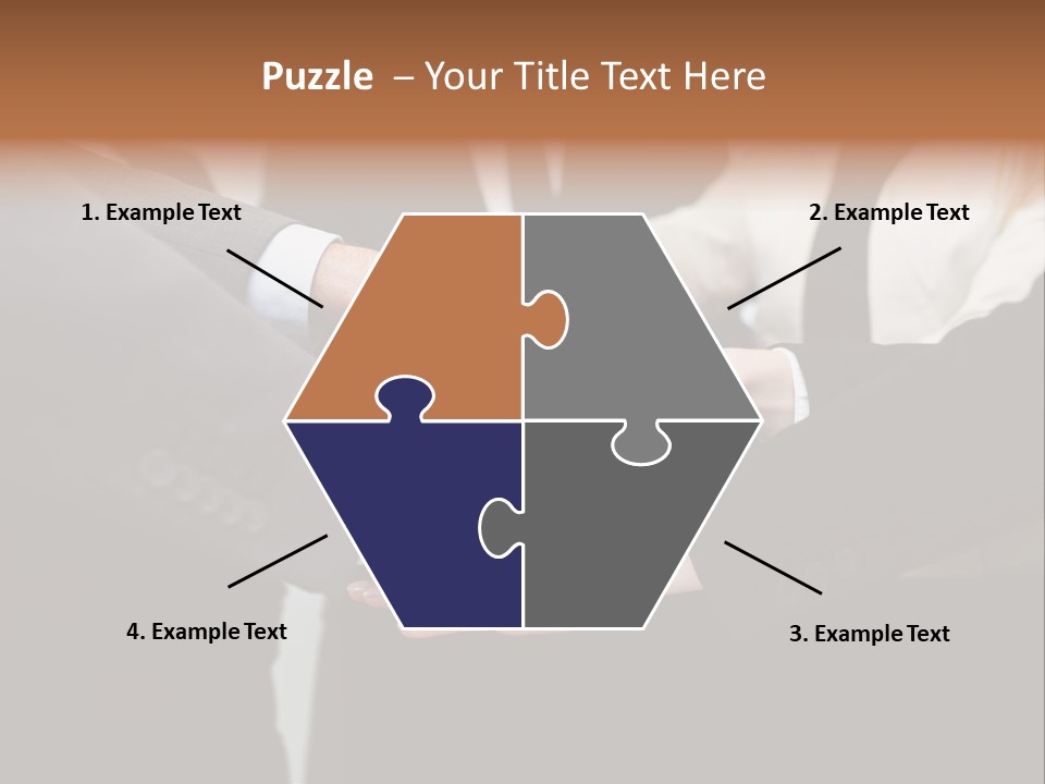 A Group Of People Putting Their Hands Together PowerPoint Template