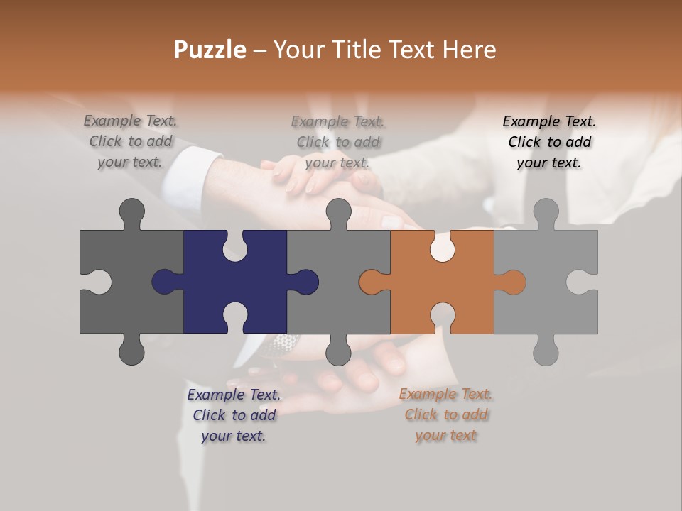 A Group Of People Putting Their Hands Together PowerPoint Template